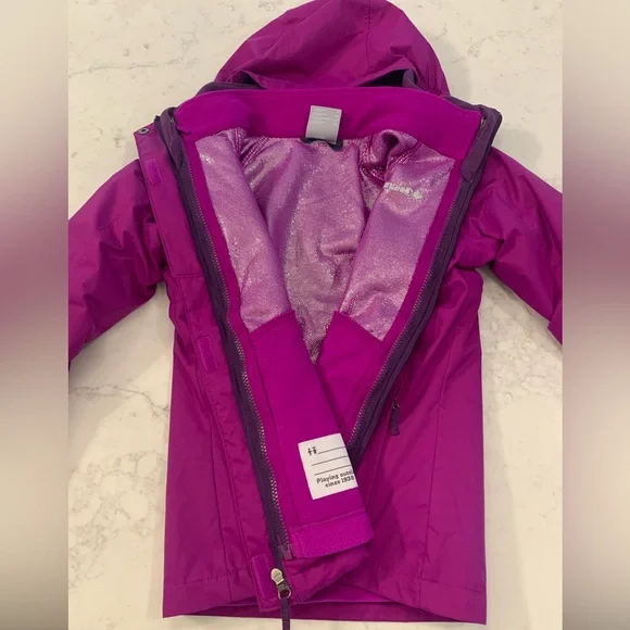 Columbia coat, removable liner and hood, girls size medium - Picture 6 of 16
